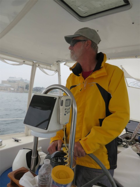 Capt Al at the helm