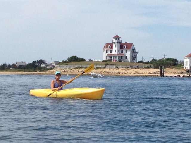 Kayaking near the Block Island Coast Guard Station