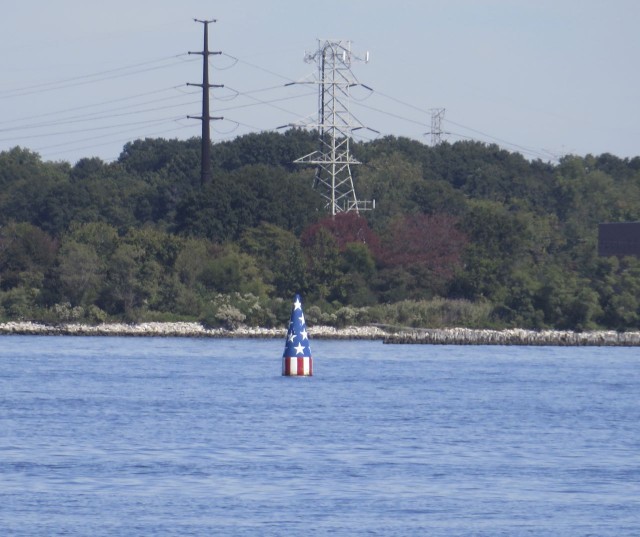 Ceremonial buoy marking the spot where the Star Spangled Banner was written