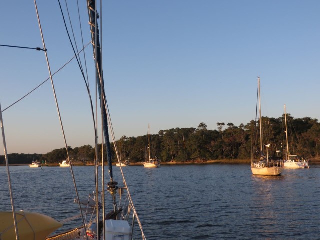 Four other boats joined us here in Calabash Creek for the night