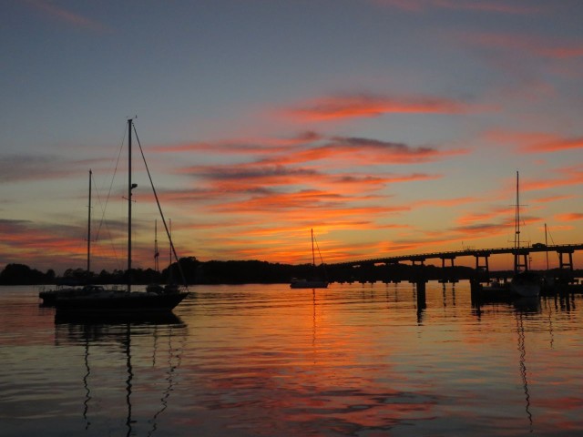 Sunset over Oriental, NC