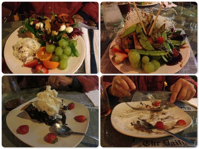 BLT plate, Birds Nest salad, Mississippi Mud Pie, and pie all gone! Yum.