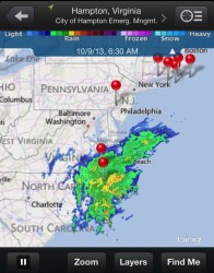 This view of the radar does not look promising.