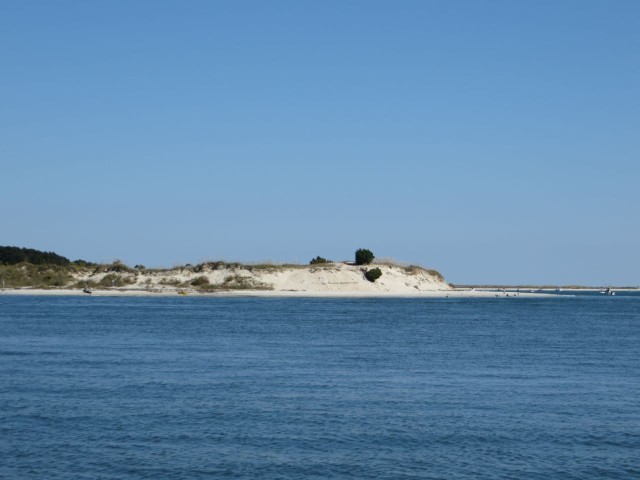 Sandy edges along the barrier islands