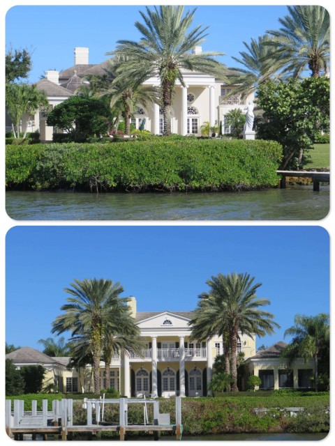 Beautiful mansions on the ICW