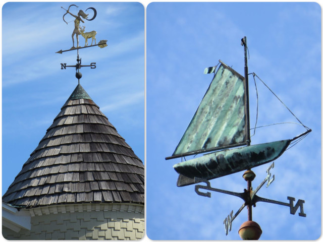 Love the weather vanes atop the cupolas