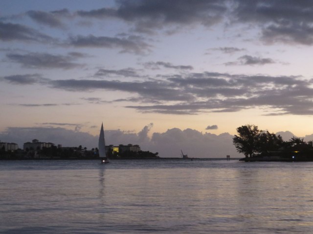 Heading out to sea through the Lake Worth Inlet