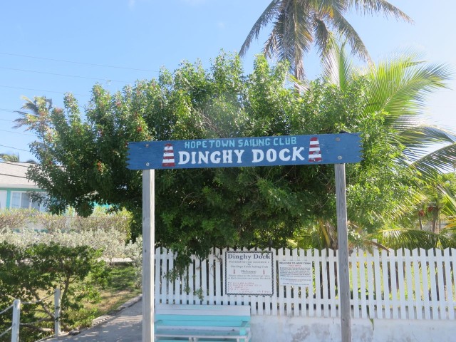 The Hope Town Sailing Club provides a dinghy dock for everyone.