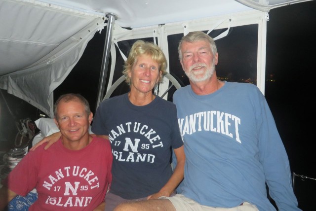 How did these three manage to all wear their Nantucket shirts on the same evening??