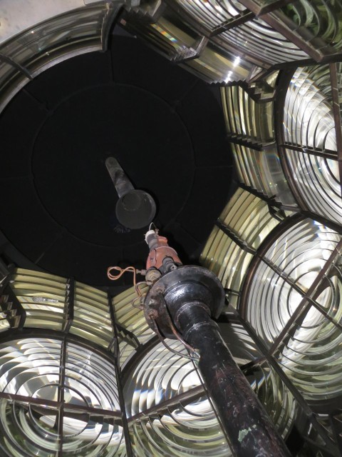 Looking up inside the fresnel lens