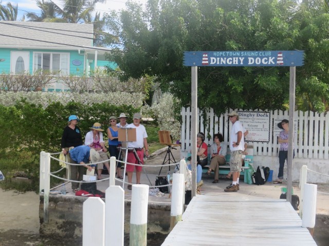Workshop class on the dock