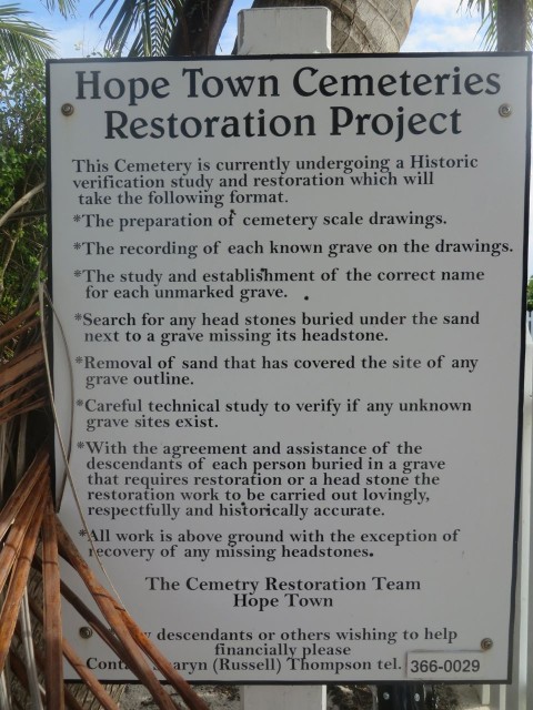 Hope Town Cemeteries Restoration Project