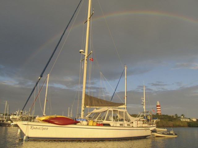 Under a Hope Town rainbow