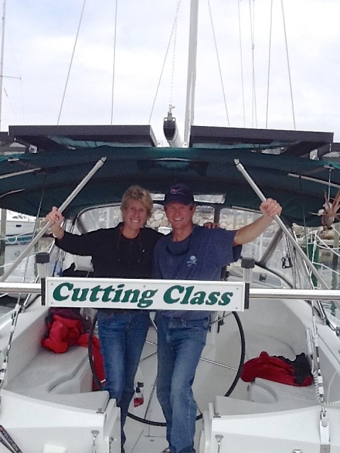 Al greeted Cutting Class at the dock when they returned home. Welcome back!