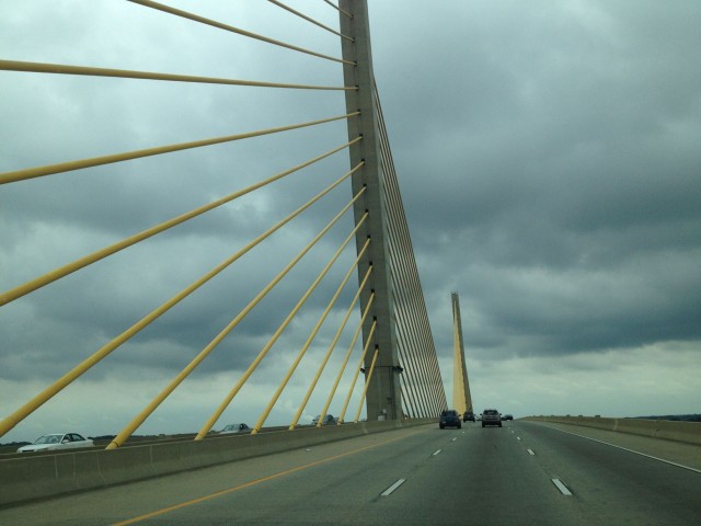 ThIs bridge goes over the Chesapeake & Delaware Canal. Next time we are here, we will be under it!