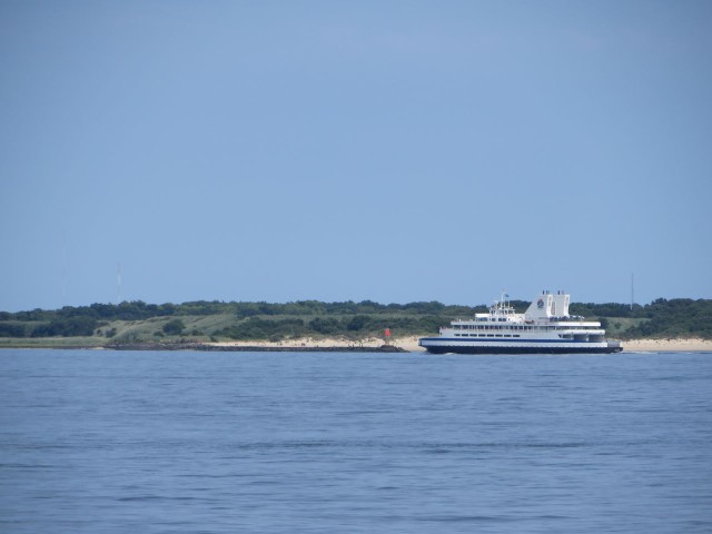 The Cape May Ferry makes the run across the lower Delaware Bay from Lewes, Delaware, at Cape Henlopen.