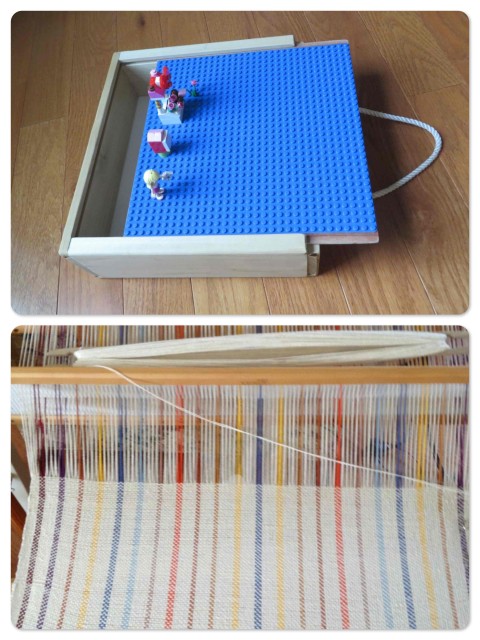 ~The Lego carry box for Aaron ~ I'm still trying my hand at weaving 