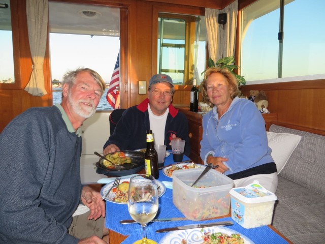 Our first dinner guests aboard the Mariner Orient 38!!