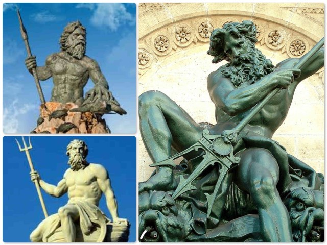 Neptune (the Roman name) or Poseidon (the Greek name) looks quite fearsome. Best not to anger that guy!