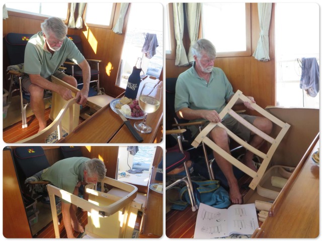 Al has always wanted an IKEA pang chair because it is so comfortable for his back. IKEA - you have to put it together yourself. No problem!