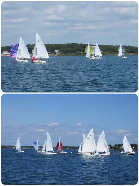 Watch Hill Yacht Club is still having sailing races. The spinnaker runs are always so colorful.