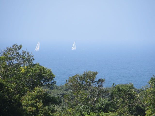 Looking out to Block Island Sound, we could see sails.