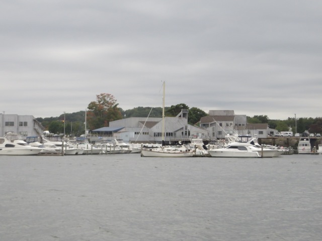 "Between the Bridges" is the name and it is. Right between the East Lyme Railroad Bridge and the Route 95 high bridge.