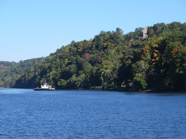 The Chester Ferry is one way to reach Gillette Castle (sitting high above the water). The ferry began operations in 1769 and is one of the oldest continuously running ferries on the Connecticut River. 