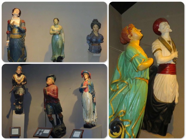 An interior exhibit of figureheads from old ships. They really are works of art and must take some abuse hanging out there onto bowsprit of an ocean going vessel!
