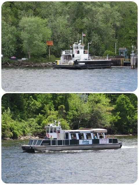 And then there was the friendlier watercraft that we passed - the little Gillette Castle ferry and the Riverboat Cruise. 