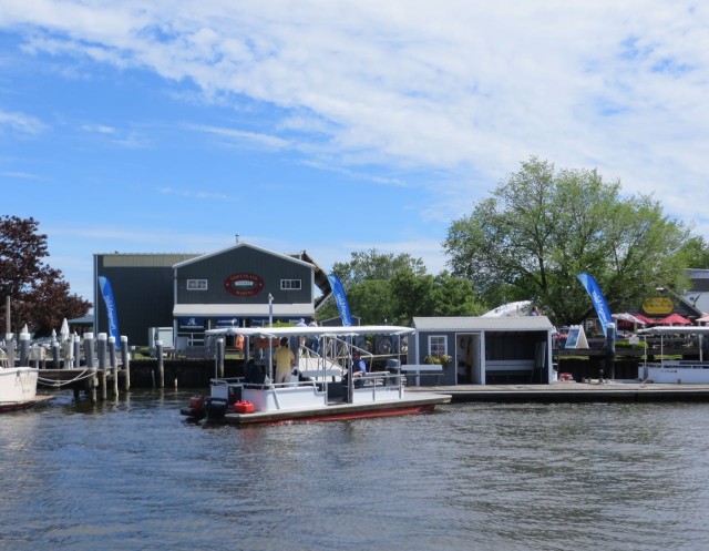 Essex Island Marina is separated from Essex by a channel, so a little ferry takes you across.
