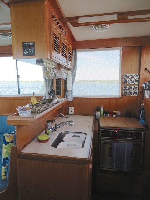 A view of the finished galley