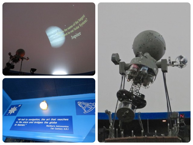 Inside the planetarium. 