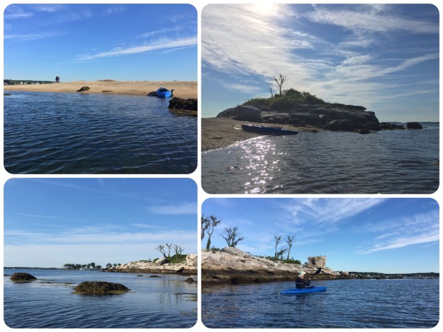 Kayaking around the rocky little islands