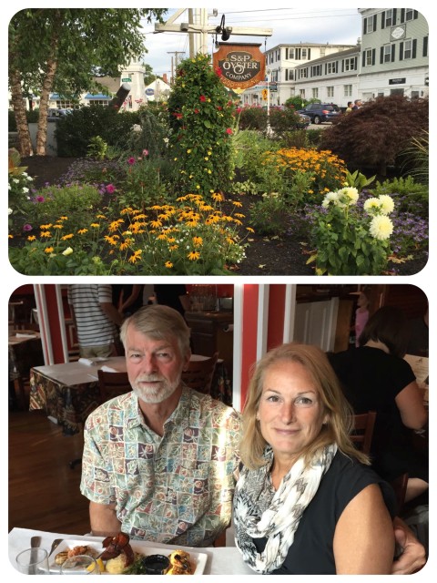 We had a delightful dinner at S&P Oyster in Mystic, overlooking the river and the drawbridge.