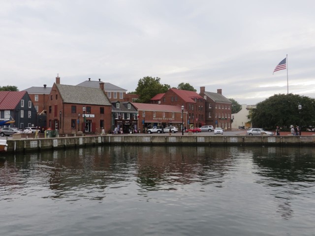 The dinghy docks in downtown Annapolis.