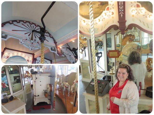 How the carousel works and the charming lady who gave us our ride.