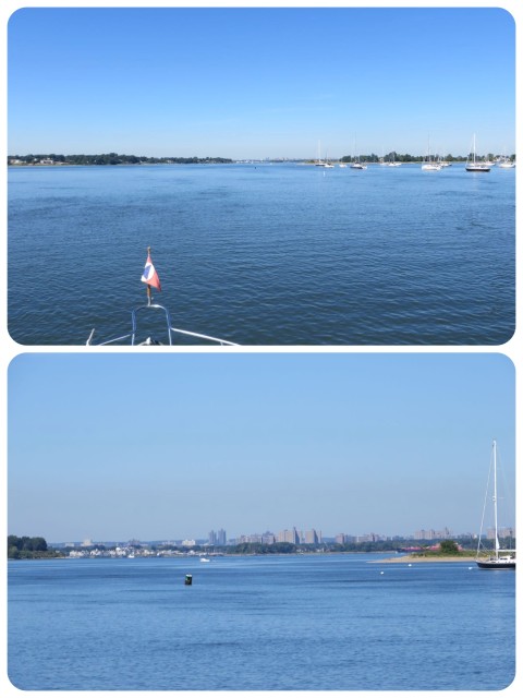 Exiting Manhasset Harbor on a beautiful September morning.