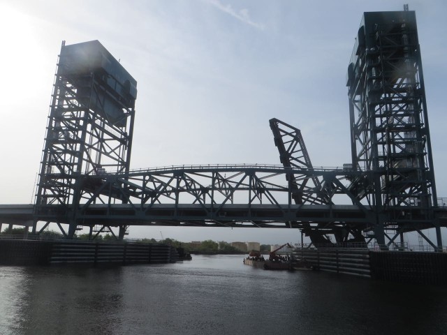 The new 35 foot Gilmerton Bridge - we can pass under it and not wait around for an opening!