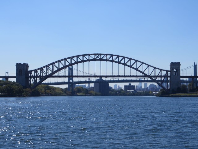 Approaching Hell Gate Bridge