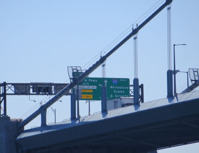 Signs up on the Whitestone Bridge