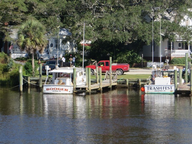 You just have to wonder what possessed anyone to name their boat, Booger or Trashfest. So at odds with the rest of the scenery.