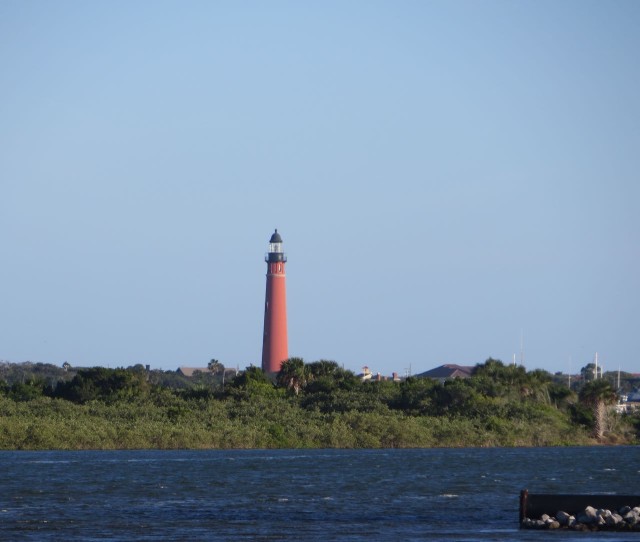 The lighthouse at Ponce de Leon Inlet over the ICW.