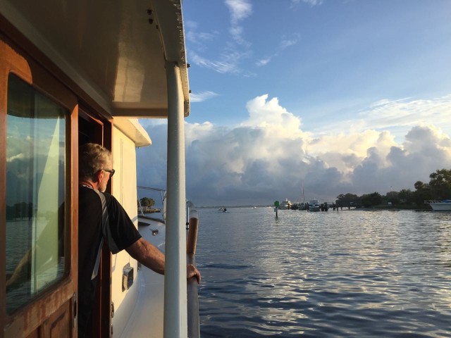 Heading out the St. Lucie Inlet. 