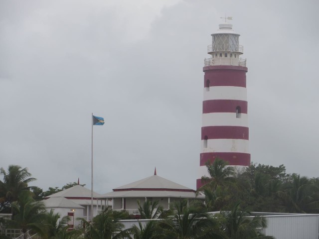 The Elbow Cay Lighthouse in Hope Town Harbor.