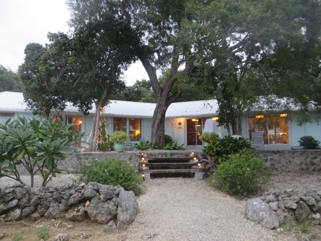 Lucayos, the Oddens' Elbow Cay home, sits on the water overlooking the Sea of Abaco and the Parrot Cays.