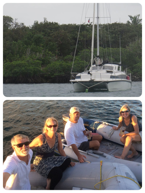 Palm Pilot, a nice sailing cat, and her crew, John and Carol.