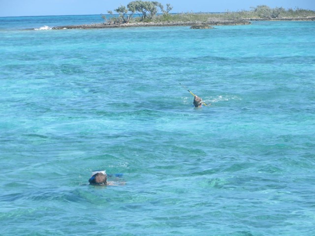 A return trip out near Johnny's Cay with Magnus and Charlotte (Swede Dreams). Nice enough to snorkel around a small coral reef.