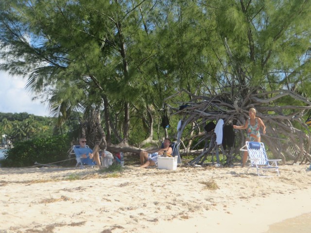 Our picnic spot - Al, Magnus and Charlotte.