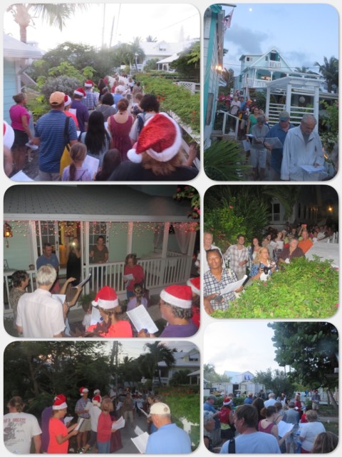 The streets of Hope Town village were filled with caroling voices. 